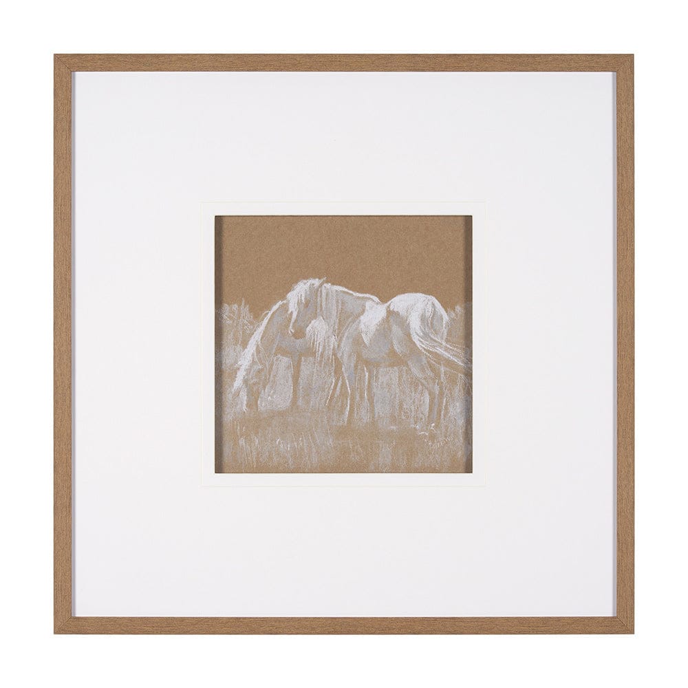 Mercana - Duo I Horses by Mercana Studio a Framed Art Print Matted under Glass - 15667 view 1