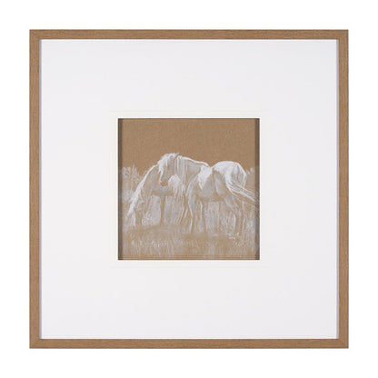 Mercana - Duo I Horses by Mercana Studio a Framed Art Print Matted under Glass - 15667 view 1