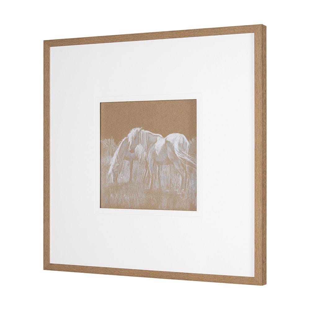 Mercana - Duo I Horses by Mercana Studio a Framed Art Print Matted under Glass - 15667 view 2