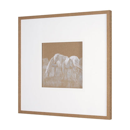 Mercana - Duo I Horses by Mercana Studio a Framed Art Print Matted under Glass - 15667 view 2