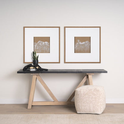 Mercana - Duo I Horses by Mercana Studio a Framed Art Print Matted under Glass - 15667 view 8