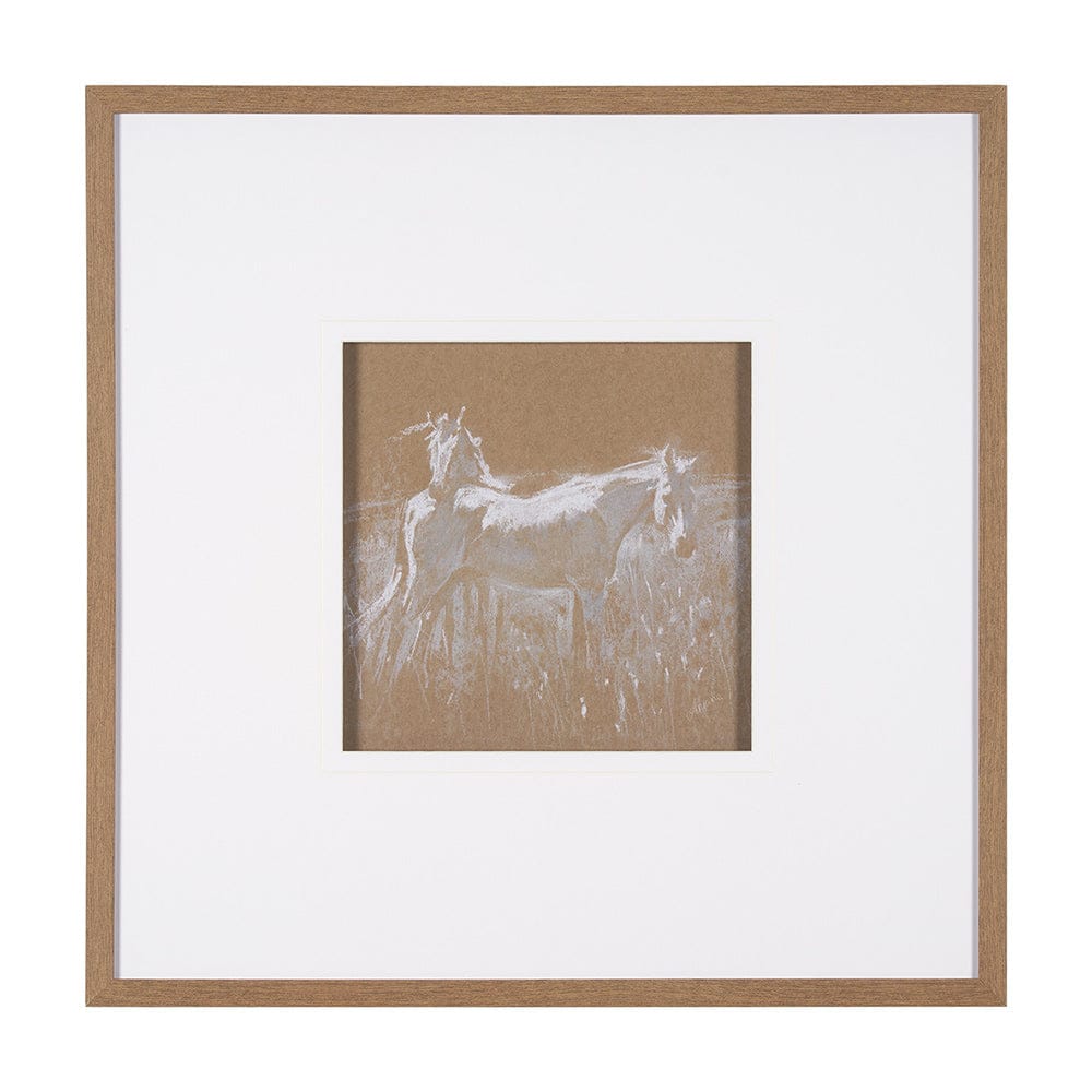 Mercana - Duo II Horses by Mercana Studio a Framed Art Print Matted under Glass - 15668 view 1
