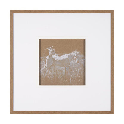Mercana - Duo II Horses by Mercana Studio a Framed Art Print Matted under Glass - 15668 view 1