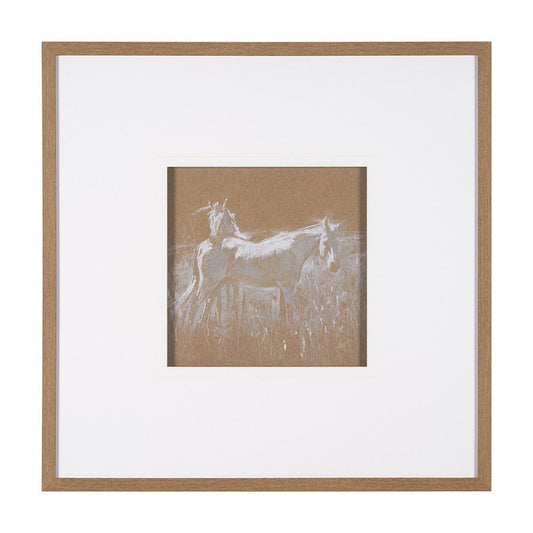 Mercana - Duo II Horses by Mercana Studio a Framed Art Print Matted under Glass - 15668 view 1
