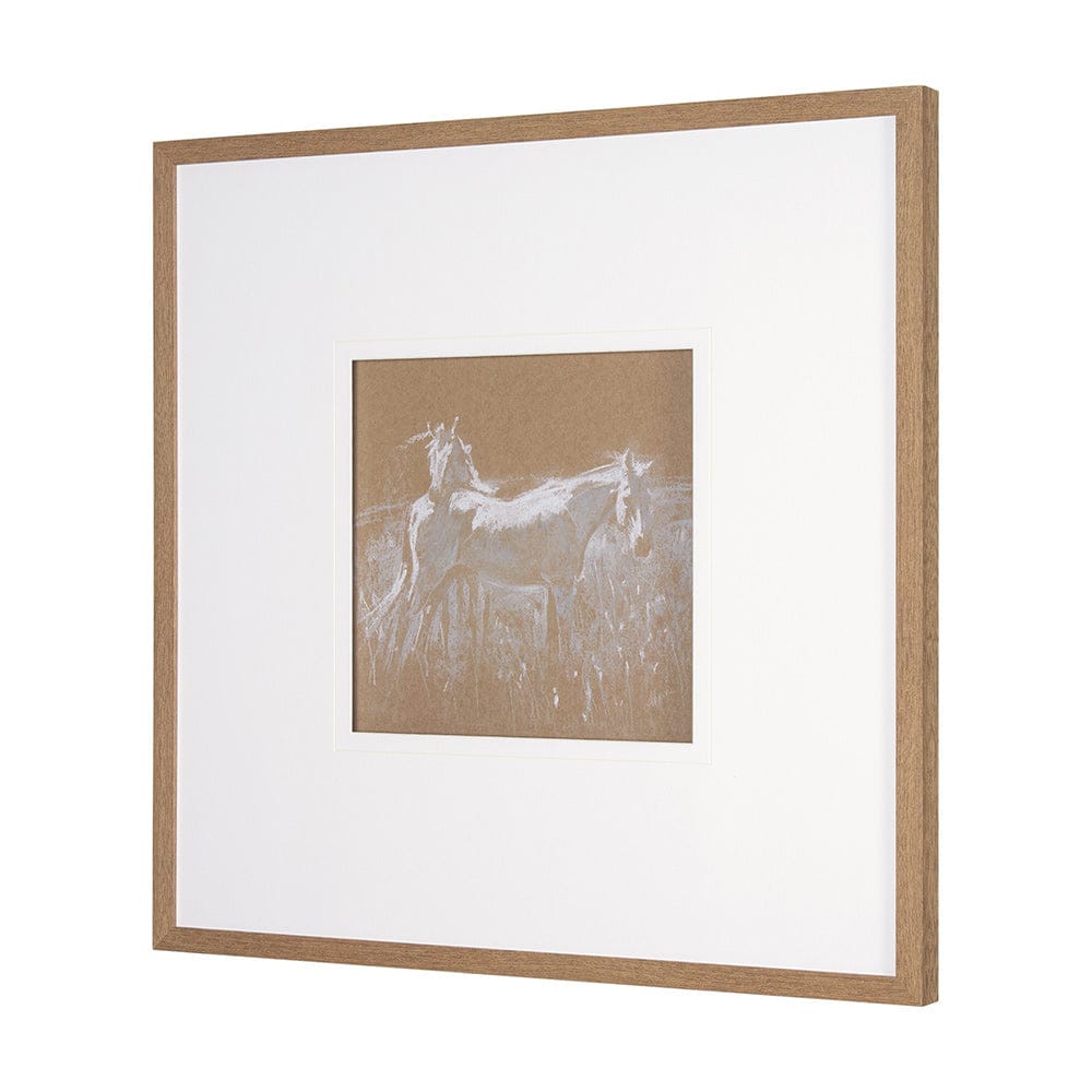 Mercana - Duo II Horses by Mercana Studio a Framed Art Print Matted under Glass - 15668 view 2