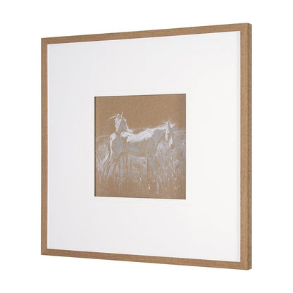 Mercana - Duo II Horses by Mercana Studio a Framed Art Print Matted under Glass - 15668 view 2