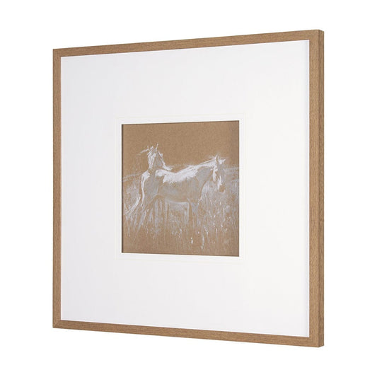 Mercana - Duo II Horses by Mercana Studio a Framed Art Print Matted under Glass - 15668 view 2