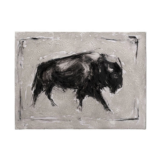 Mercana - Dynamic Bison I by Ethan Harper a Hand Embellished Textured Canvas - 101537-L view 1