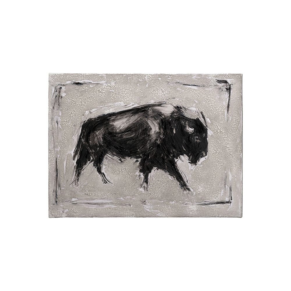 Mercana - Dynamic Bison I by Ethan Harper a Hand Embellished Textured Canvas - 101537-S view 1