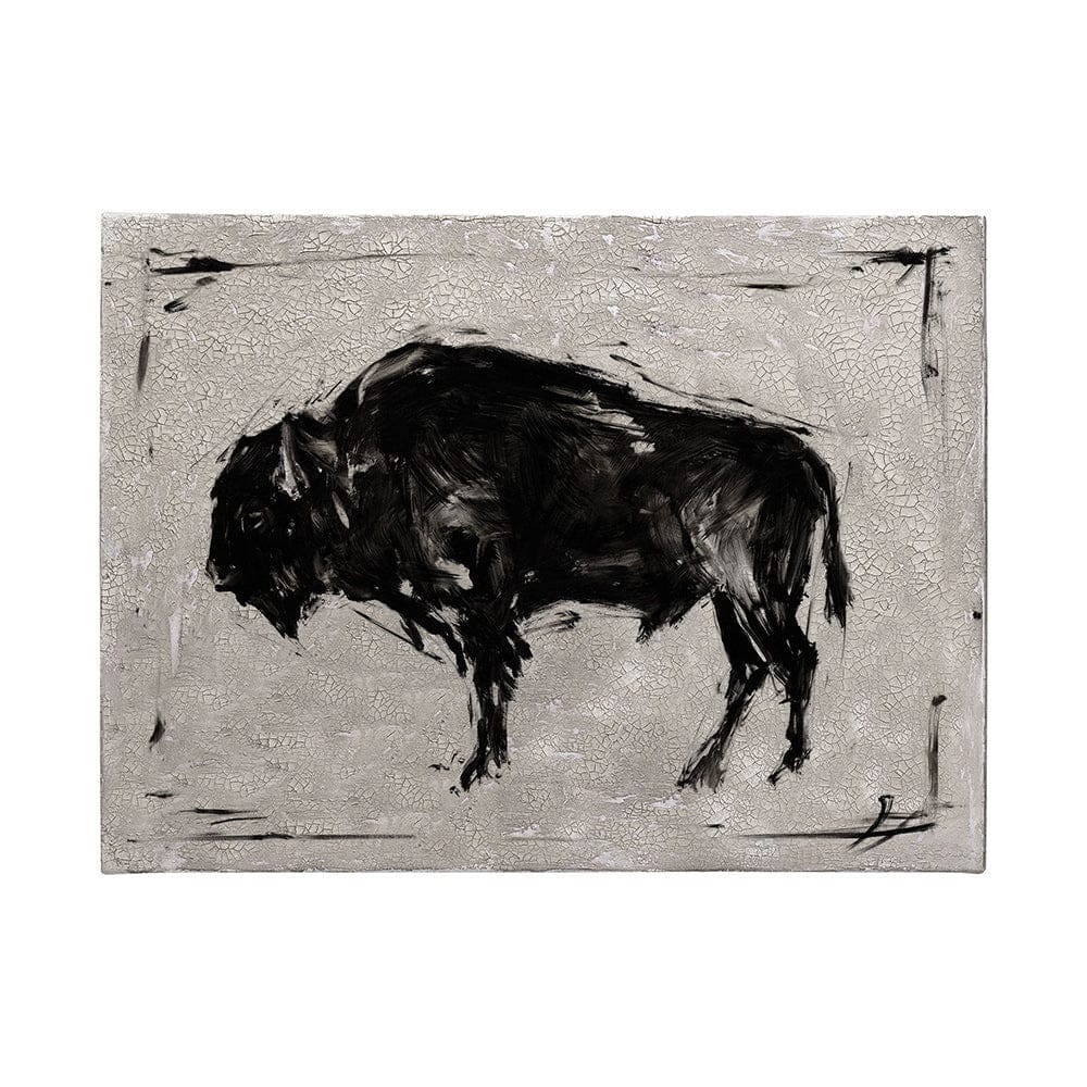 Mercana - Dynamic Bison II by Ethan Harper a Hand Embellished Textured Canvas - 101538-L view 1