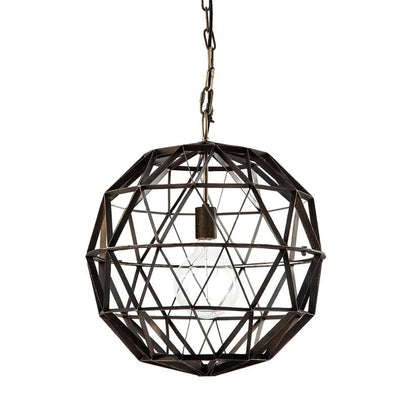 Mercana - Dyson I 18x18 Black Metal Triangular Orb Pendant Light - 67955_CLOSEOUT view 1
