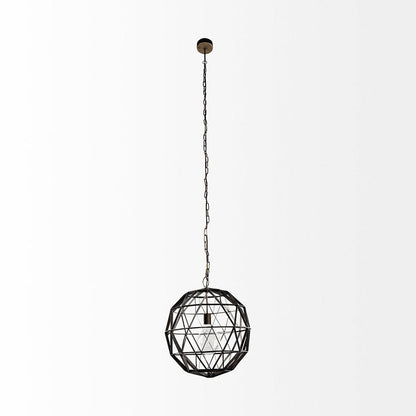 Mercana - Dyson I 18x18 Black Metal Triangular Orb Pendant Light - 67955_CLOSEOUT view 3