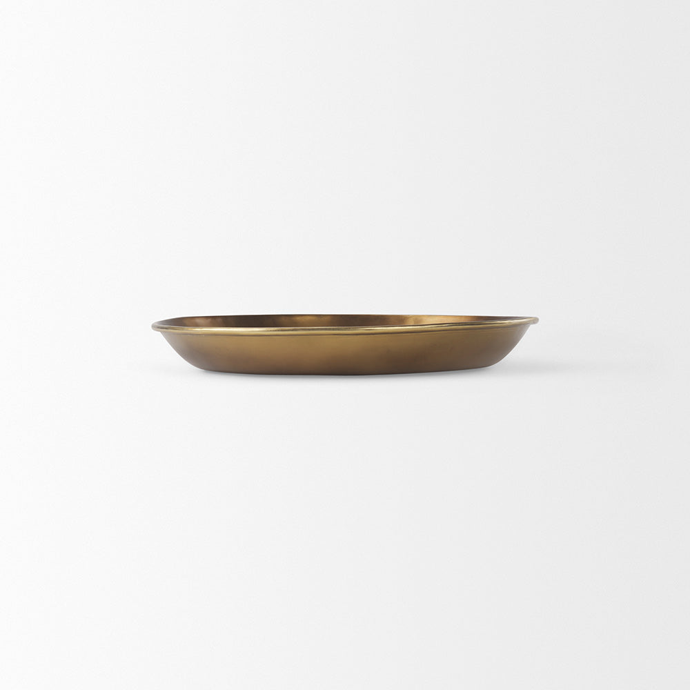 Mercana - Eagan 16.0L x 16.0W x 1.5H Brass Aluminium Tray Small - 69949 view 3