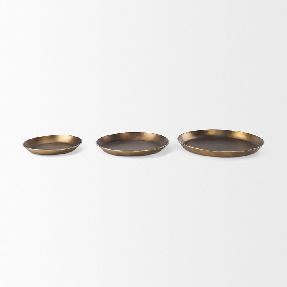 Mercana - Eagan 20.0L x 20.0W x 1.8H Brass Aluminium Tray Medium - 69950 view 8