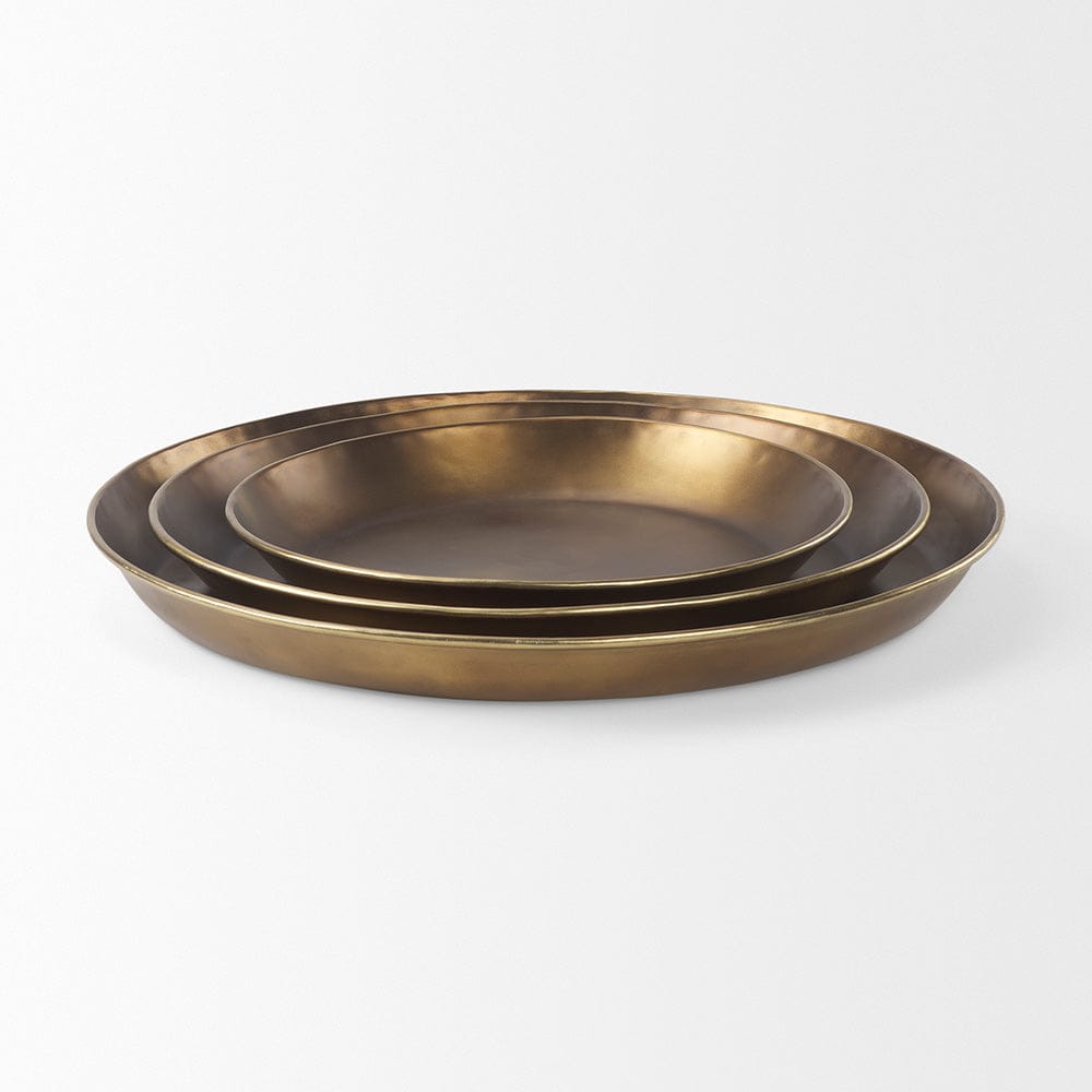 Mercana - Eagan 20.0L x 20.0W x 1.8H Brass Aluminium Tray Medium - 69950 view 9