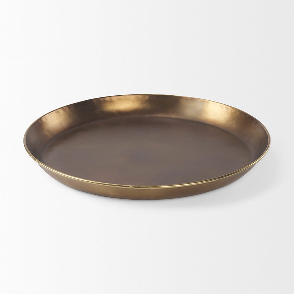 Mercana - Eagan 24.0L x 24.0W x 2.0H Brass Aluminium Tray Large - 69951 view 2