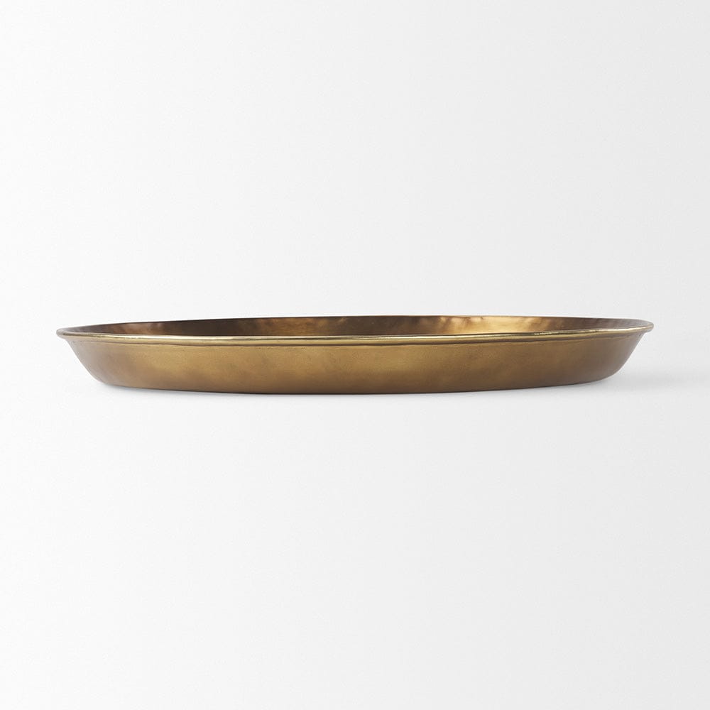 Mercana - Eagan 24.0L x 24.0W x 2.0H Brass Aluminium Tray Large - 69951 view 3