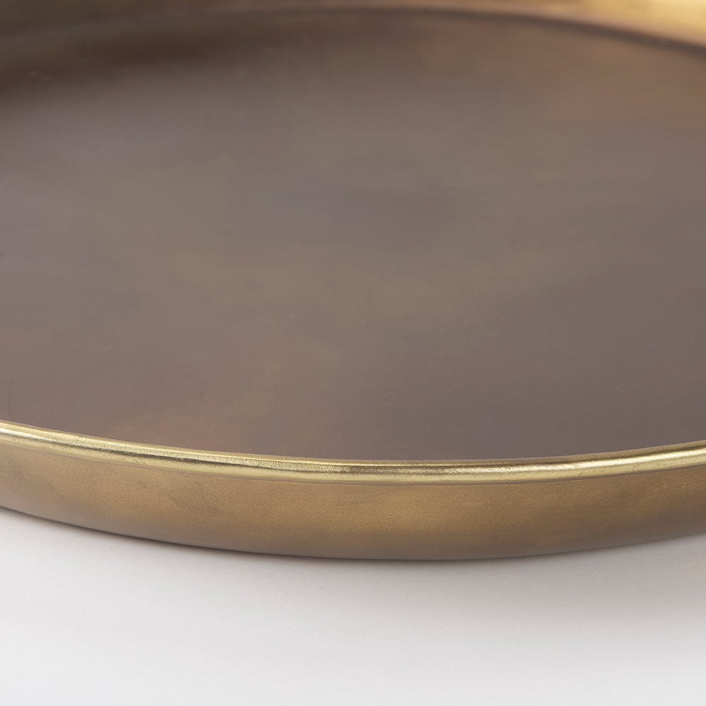 Mercana - Eagan 24.0L x 24.0W x 2.0H Brass Aluminium Tray Large - 69951 view 6