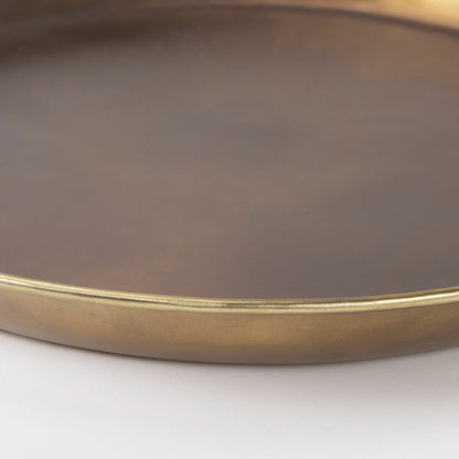 Mercana - Eagan 24.0L x 24.0W x 2.0H Brass Aluminium Tray Large - 69951 view 6