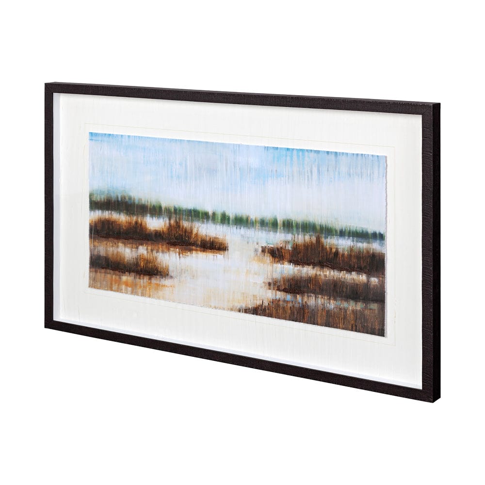 Mercana - Early Morning Mist by Liz Jardine a Hand Embellished Textured Framed Art Print Matted under Glass - 12376 view 1
