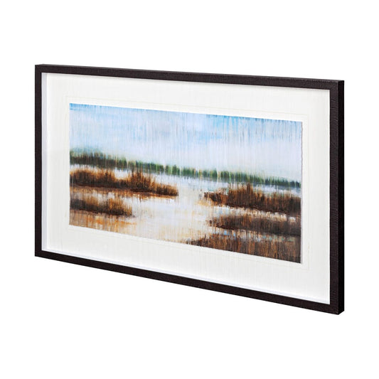 Mercana - Early Morning Mist by Liz Jardine a Hand Embellished Textured Framed Art Print Matted under Glass - 12376 view 1