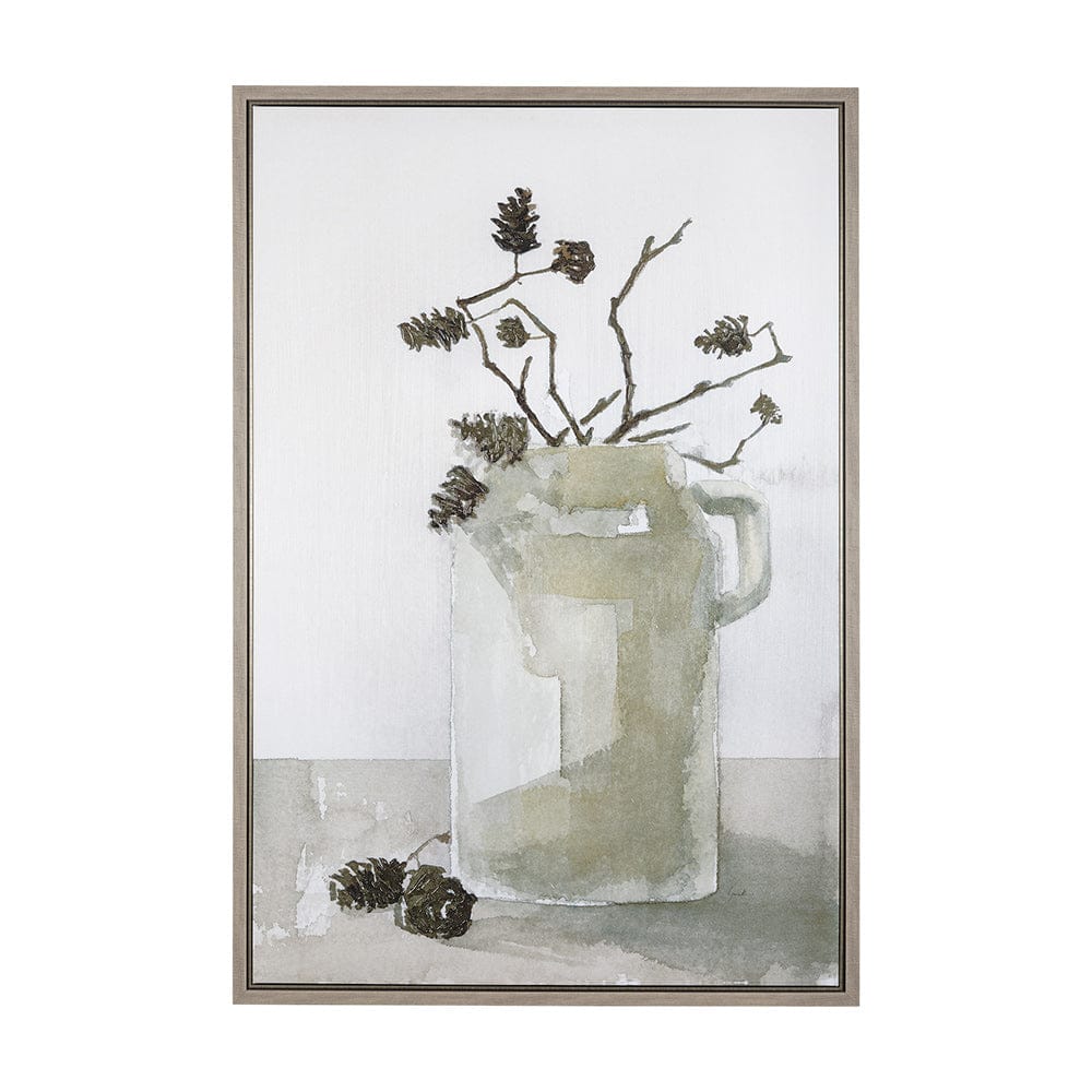 Mercana - Earthenware by Mercana Studio a Hand Embellished Textured Framed Canvas - 102386-FL view 1