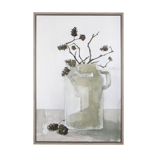 Mercana - Earthenware by Mercana Studio a Hand Embellished Textured Framed Canvas - 102386-FL view 1
