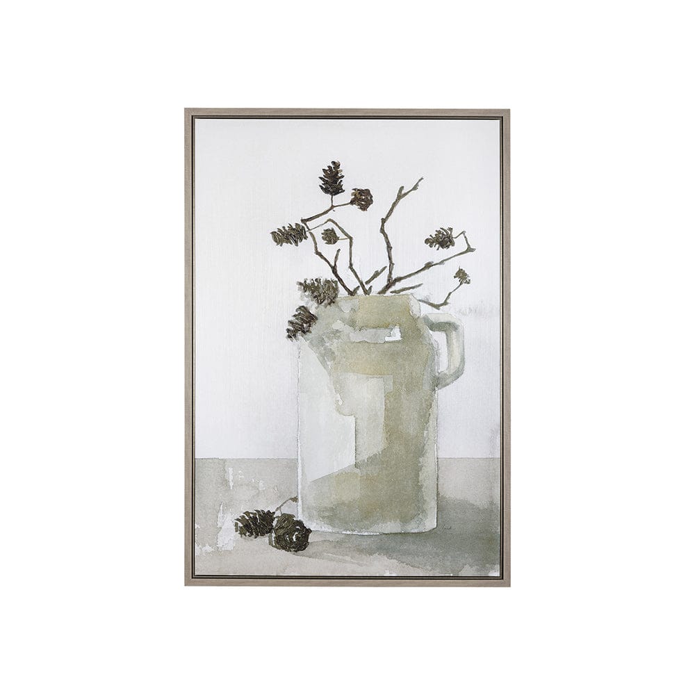 Mercana - Earthenware Jug 20 x 30 a Hand Embellished Textured Framed Canvas - 102386-FS view 1