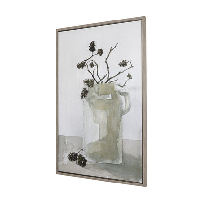 Mercana - Earthenware Jug 20 x 30 a Hand Embellished Textured Framed Canvas - 102386-FS view 2