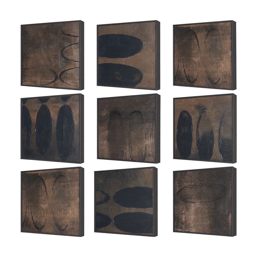 Mercana - Earthly Echoes Set of 9 by Mercana Studio a Hand Embellished Framed Art Print - 15775 view 2