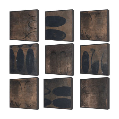 Mercana - Earthly Echoes Set of 9 by Mercana Studio a Hand Embellished Framed Art Print - 15775 view 2