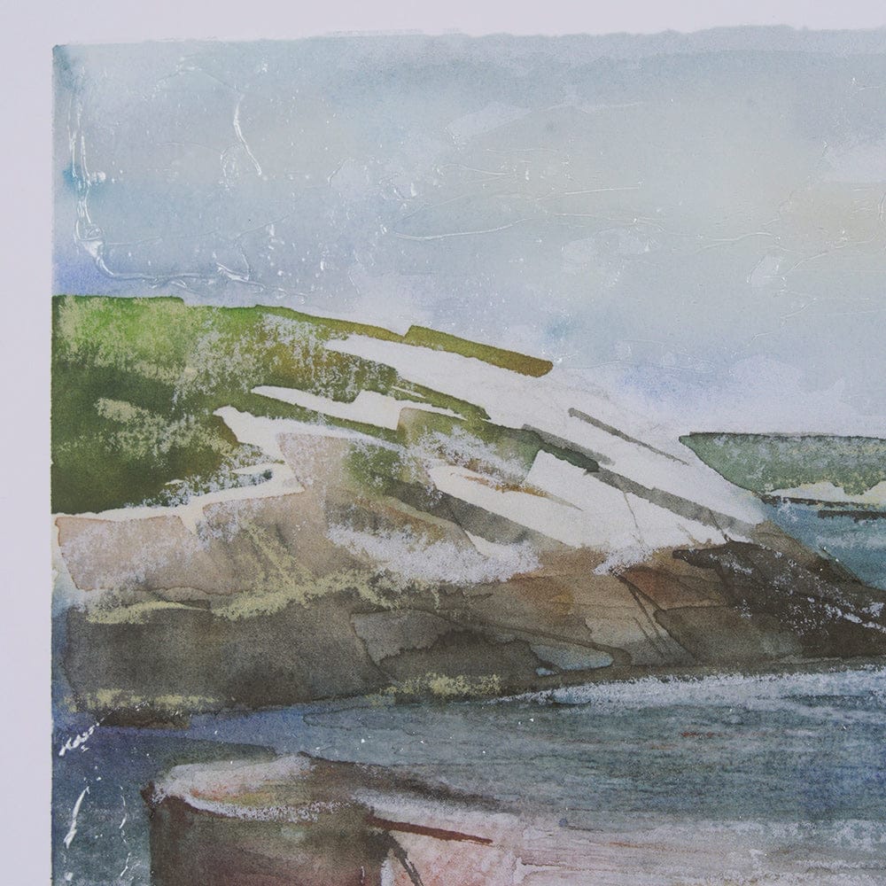Mercana - East Coast View IV by Mercana Studio a Hand Embellished Framed Art Print Matted under Glass - 15606 view 7