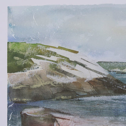 Mercana - East Coast View IV by Mercana Studio a Hand Embellished Framed Art Print Matted under Glass - 15606 view 7