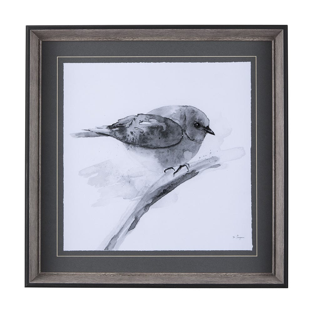 Mercana - Eastern Blue BW III by Mercana Studio Hand Embellished Textured Framed Art Print Matted under Glass - 14211 view 1