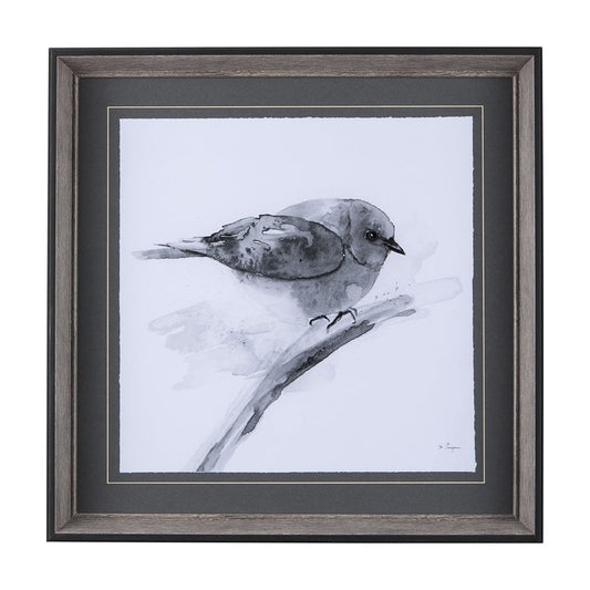 Mercana - Eastern Blue BW III by Mercana Studio Hand Embellished Textured Framed Art Print Matted under Glass - 14211 view 1
