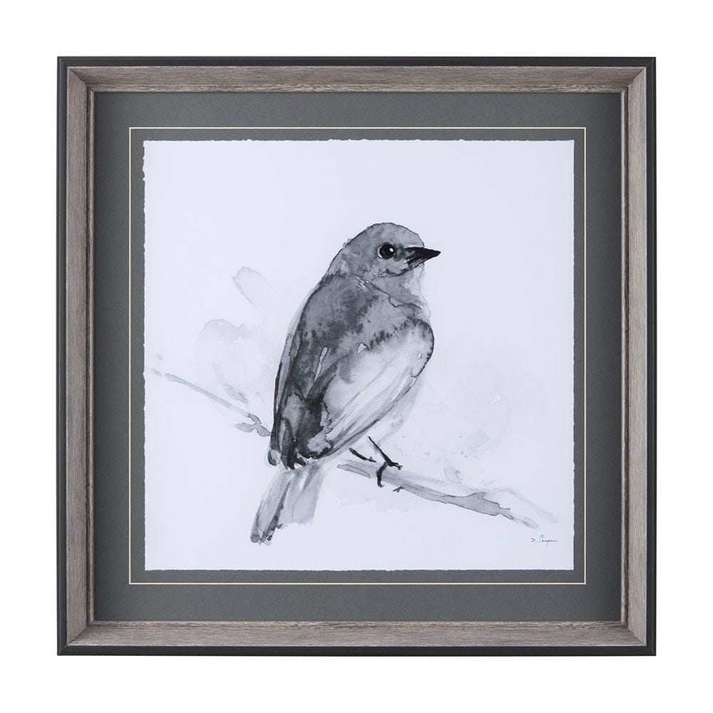 Mercana - Eastern Blue BW IV by Mercana Studio a Hand Embellished Textured Framed Art Print Matted under Glass - 14212 view 1