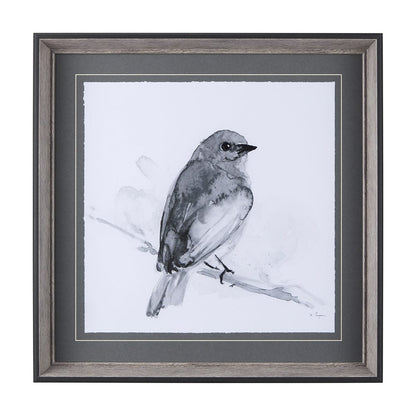 Mercana - Eastern Blue BW IV by Mercana Studio a Hand Embellished Textured Framed Art Print Matted under Glass - 14212 view 1