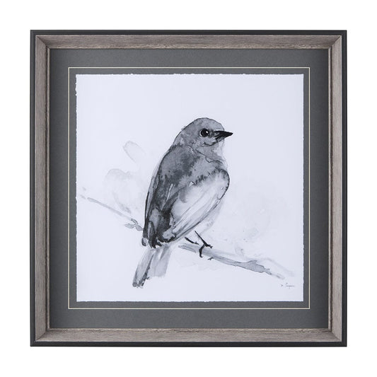Mercana - Eastern Blue BW IV by Mercana Studio a Hand Embellished Textured Framed Art Print Matted under Glass - 14212 view 1