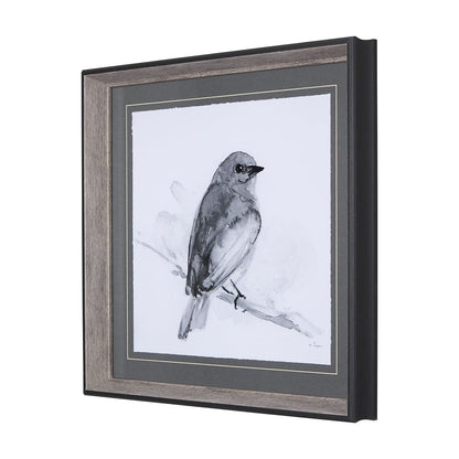 Mercana - Eastern Blue BW IV by Mercana Studio a Hand Embellished Textured Framed Art Print Matted under Glass - 14212 view 2