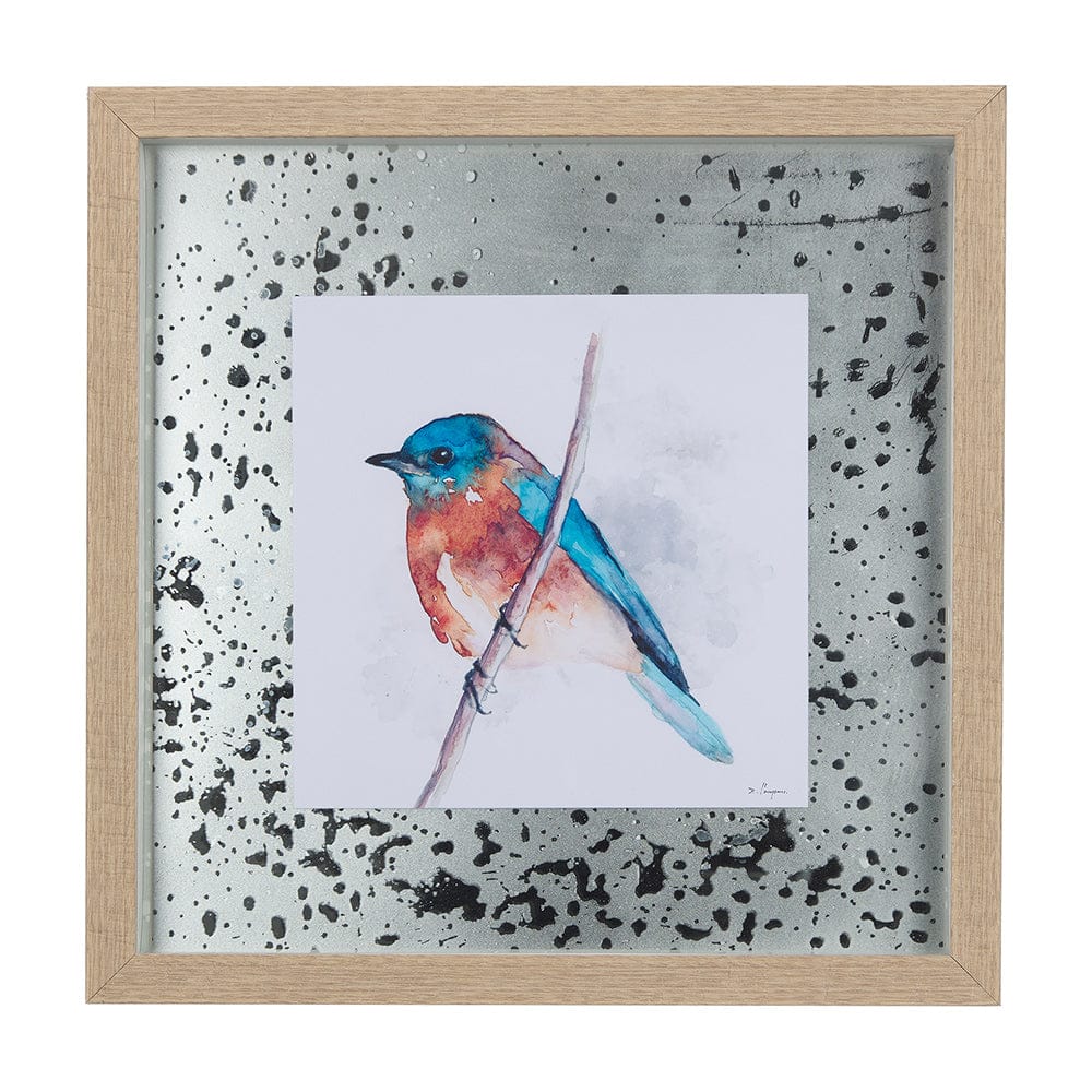 Mercana - Eastern Blue I by Mercana Studio a Hand Embellished Textured Framed Art Print Matted under Glass - 14228 view 1