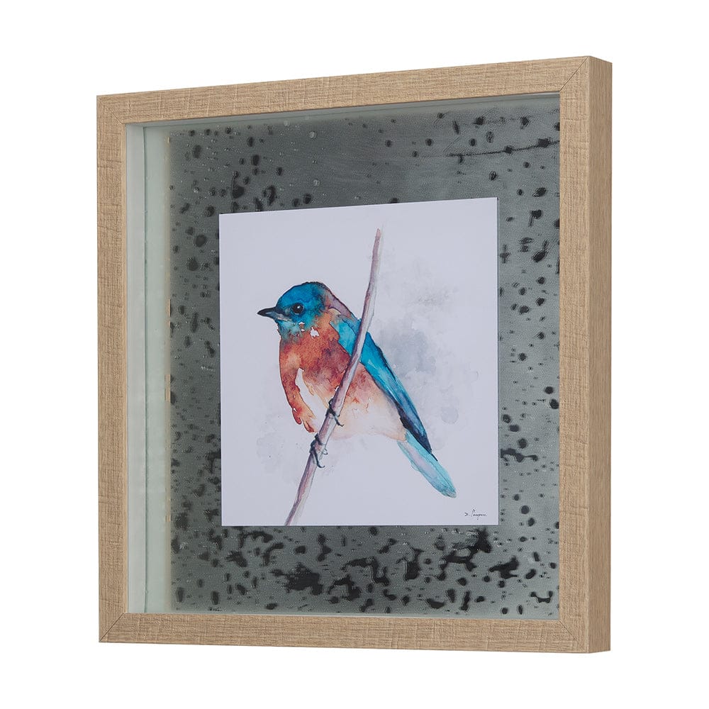Mercana - Eastern Blue I by Mercana Studio a Hand Embellished Textured Framed Art Print Matted under Glass - 14228 view 2