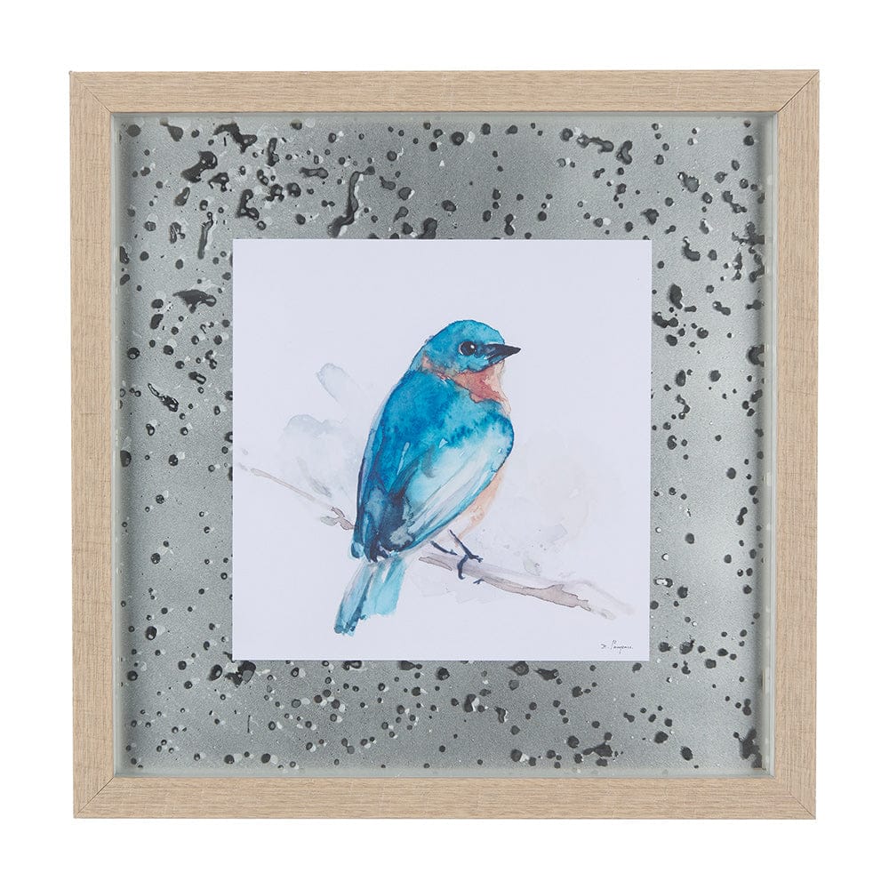 Mercana - Eastern Blue II by Mercana Studio a Hand Embellished Textured Framed Art Print Matted under Glass - 14229 view 1