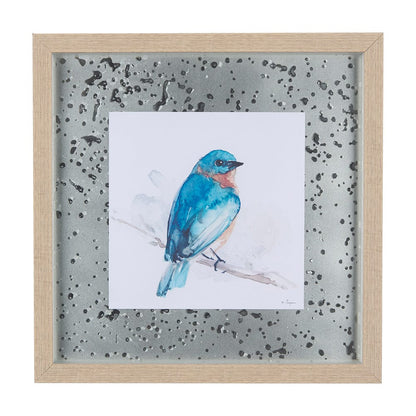 Mercana - Eastern Blue II by Mercana Studio a Hand Embellished Textured Framed Art Print Matted under Glass - 14229 view 1