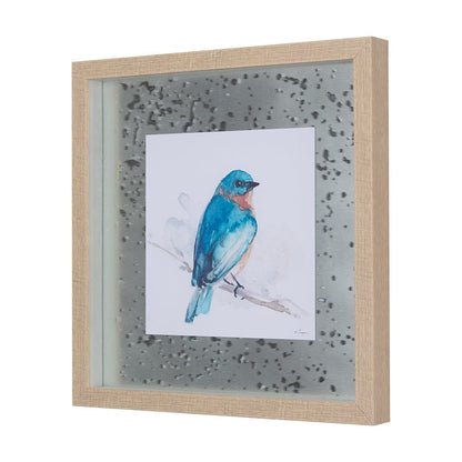 Mercana - Eastern Blue II by Mercana Studio a Hand Embellished Textured Framed Art Print Matted under Glass - 14229 view 2