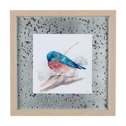 Mercana - Eastern Blue III by Mercana Studio a Hand Embellished Textured Framed Art Print Matted under Glass - 14230 view 1