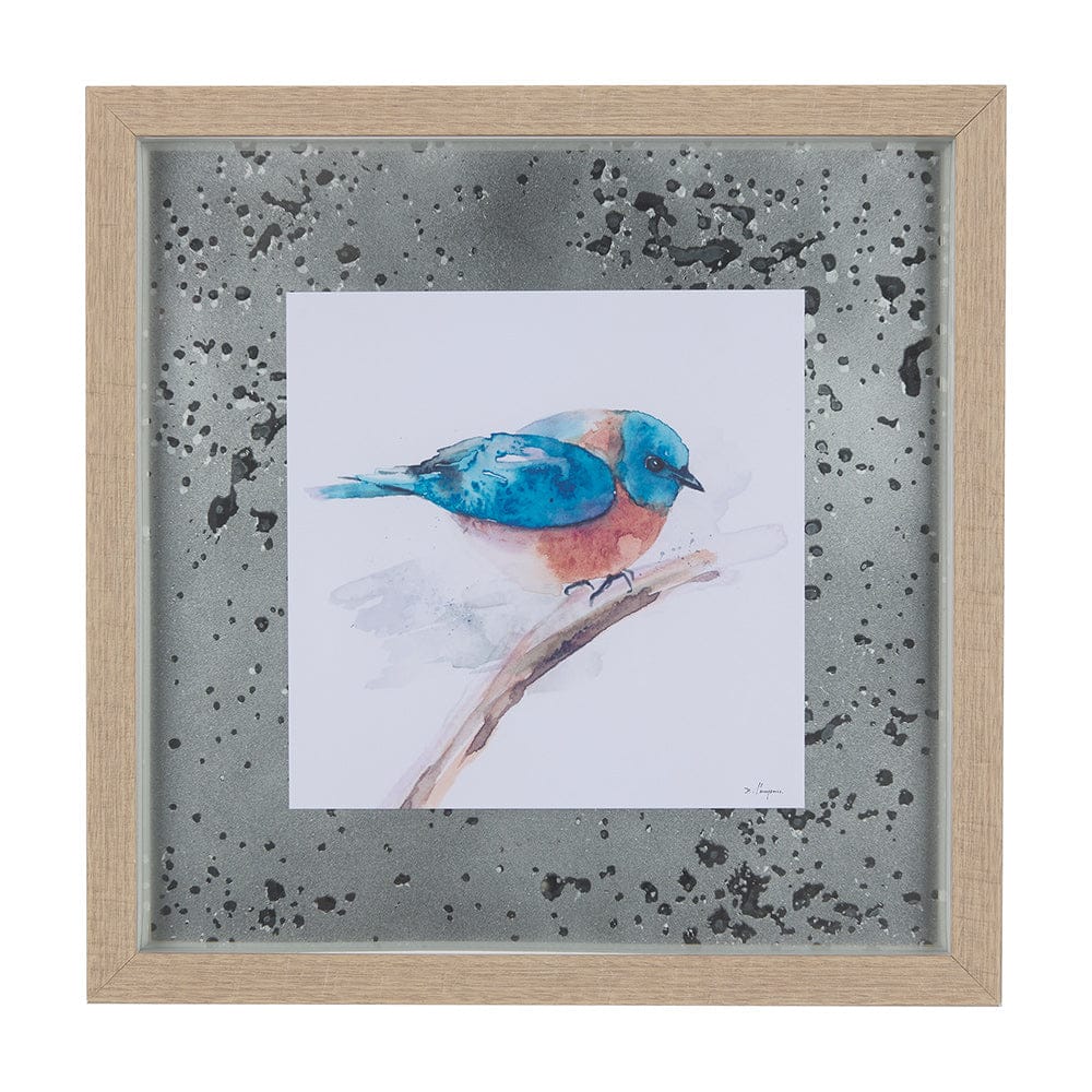 Mercana - Eastern Blue IV by Mercana Studio a Hand Embellished Textured Framed Art Print Matted under Glass - 14231 view 1