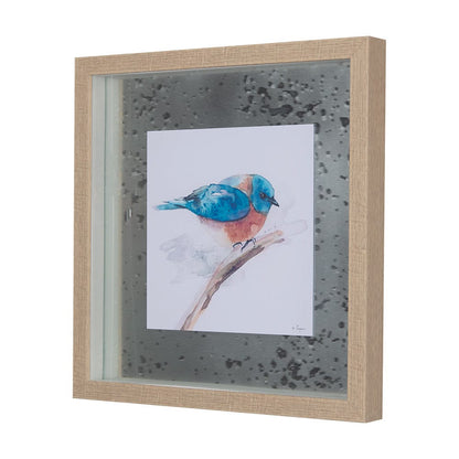 Mercana - Eastern Blue IV by Mercana Studio a Hand Embellished Textured Framed Art Print Matted under Glass - 14231 view 2