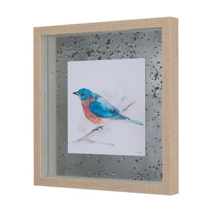 Mercana - Eastern Blue V by Mercana Studio a Hand Embellished Textured Framed Art Print Matted under Glass - 14232 view 2