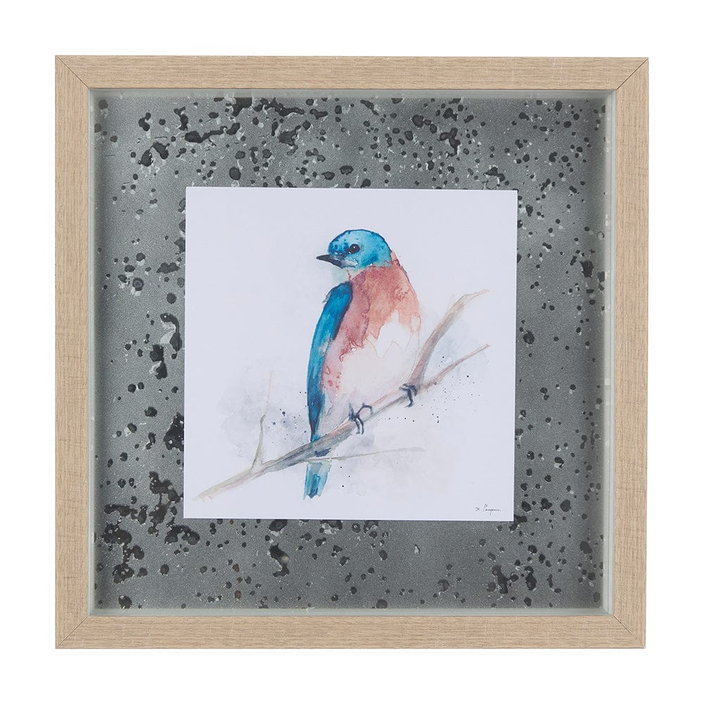 Mercana - Eastern Blue VI by Mercana Studio a Hand Embellished Textured Framed Art Print Matted under Glass - 14233 view 1
