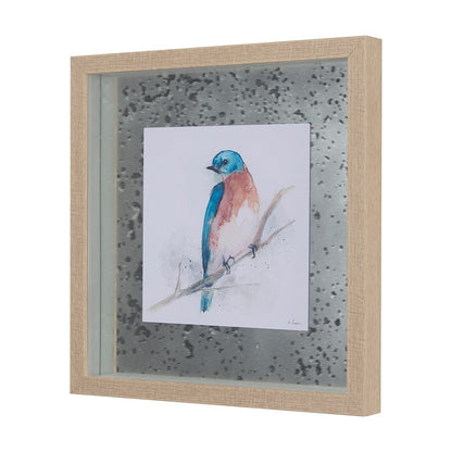 Mercana - Eastern Blue VI by Mercana Studio a Hand Embellished Textured Framed Art Print Matted under Glass - 14233 view 2